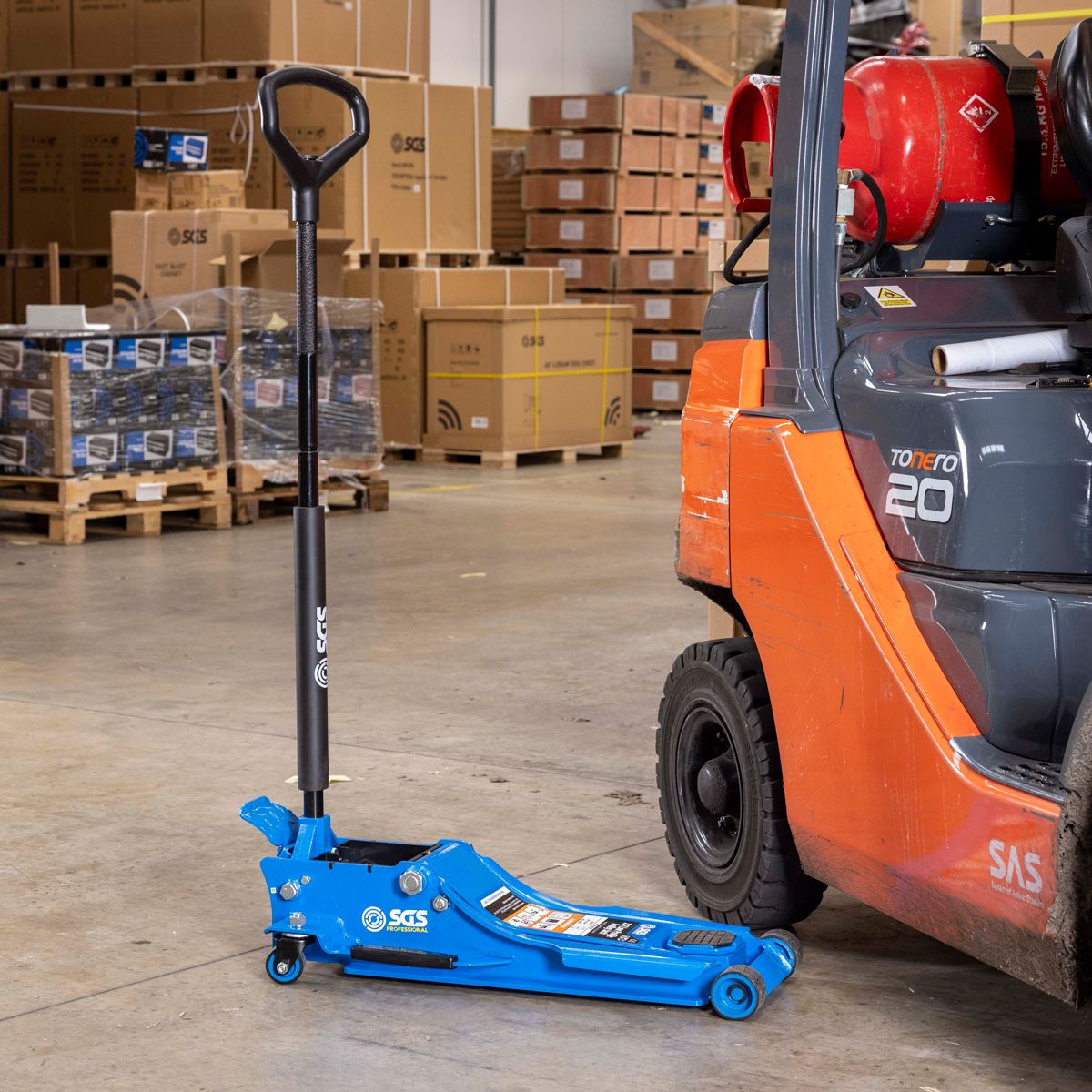 SGS Professional 3.5 Tonne Low Profile Trolley Jack with Foot Pump